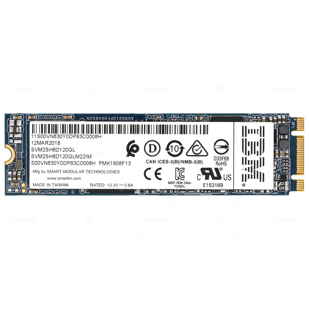 00VN630 IBM 120GB M.2 SSD WITH FIRMWARE FOR V3700 G2 V5000 G2 PMK1808F13